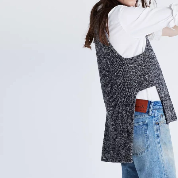 Madewell Open-Side grey Sweater-Vest - Picture 2 of 7